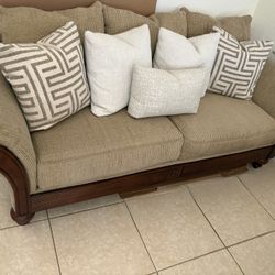 Sofa And Love Seat With Pillows