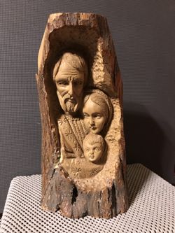 Mid Century Art Wood Carved Statue