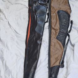 Long Rifle Leather Gun Cases Vintage