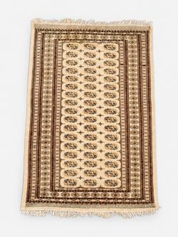 Vintage Pakistani Bokhara Hand-Knotted Wool Rug, c.1970's - Delivery Available