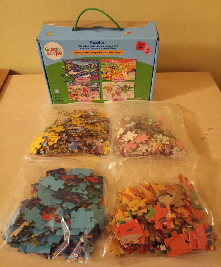 4 PUZZLES * Kids* GIGGLE SCAPES *$5.