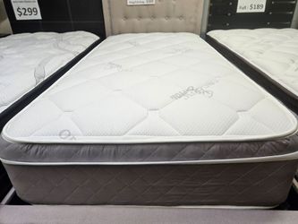 Brand new 12" thick soft innerspring organic cotton twin pillowtop mattress