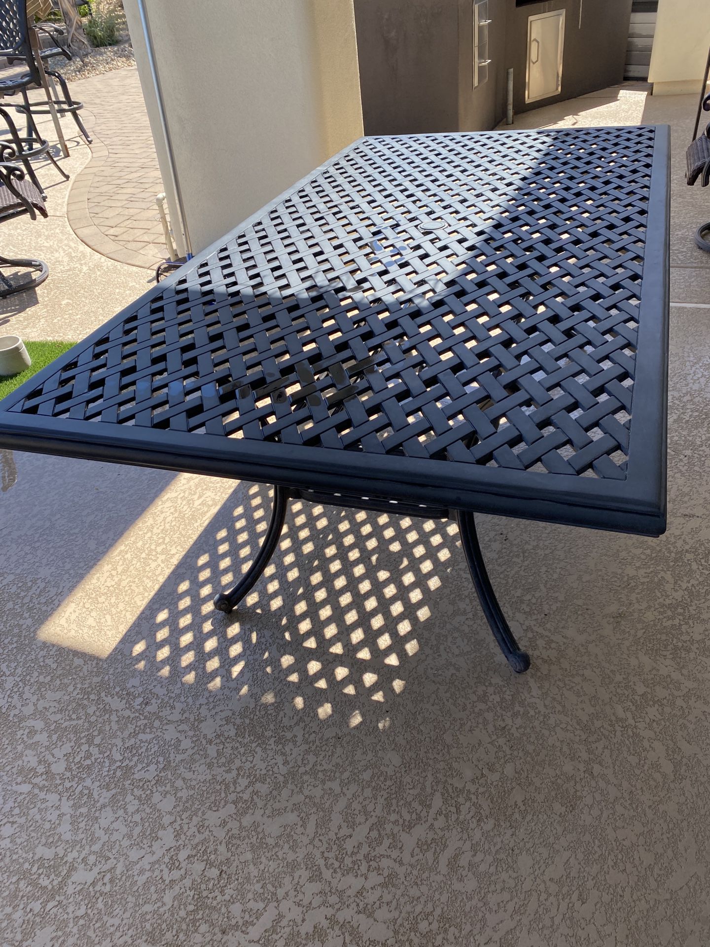 Outdoor Wrought Iron Patio Table