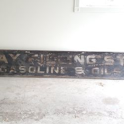 Authentic Mid-Way Auto Gasoline Station Vintage Signs Metal, Wood Plastic LARGE Signs Bundle & Famous Companies