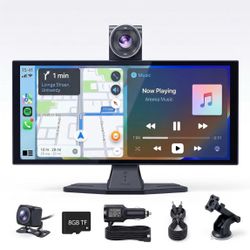 11" Carplay Screen for Car,4K Dash Cam,Car Tablet for Apple Android Auto