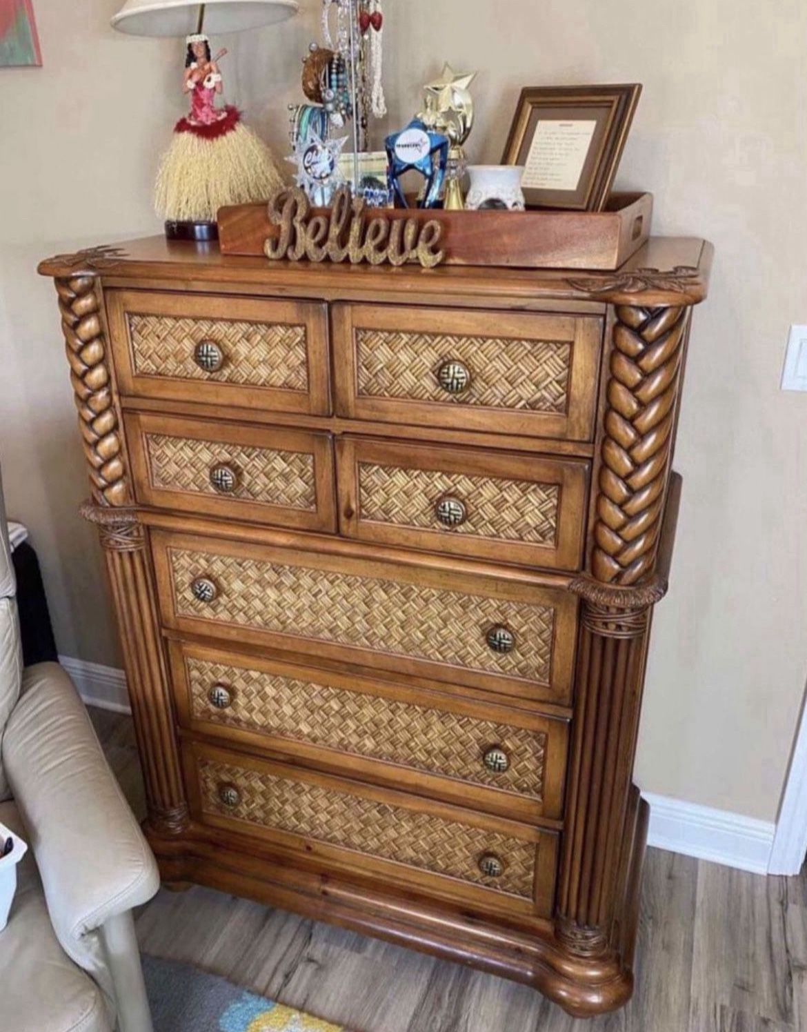 Beautiful Tommy Bahama Style Tall Chest 