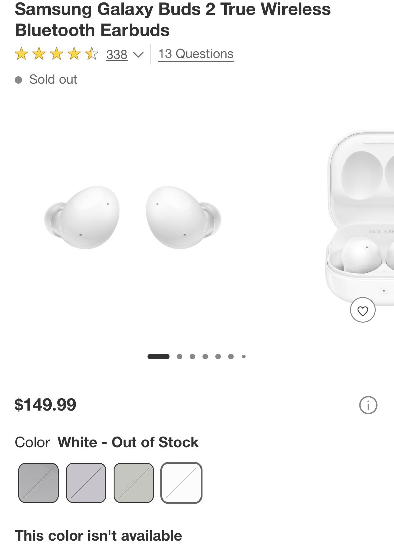 Samsung Galaxy Buds 2 Wireless Bluetooth Earbuds