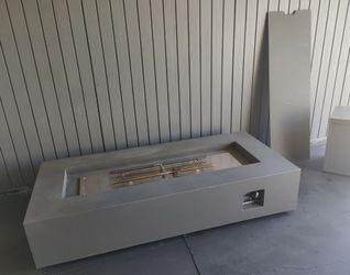 Real Flame Monaco 70" Rectangle Steel Propane or Natural Gas Firepit Table