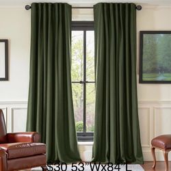 New Velvet Green Curtains 