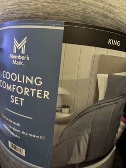 New members mark cooling comforter set size king color gray