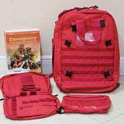Paramedic, Hiking Emergency Backpack Dixie MediTac  + BONUS POUCHES  & BOOK  NWOT 