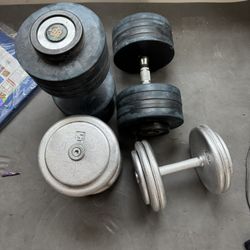 Dumbbells 85-100$ and 54lbs-70$ weights 