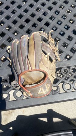 44 japan select custom colors (red tan and blue) infield glove 11.5