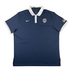 Nike Mens Dri-FIT Team USA Basketball Polo Navy CT1899-451 Size XL Olympics NWOT