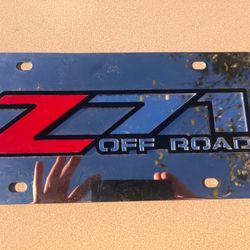 Chevy Z71 Off Road Logo License Plate (Chrome) - Compare @$50