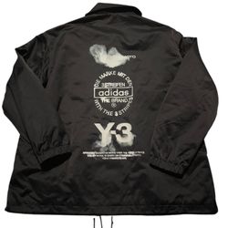 Y-3 Adidas Coaches Mens XL Black Jacket 