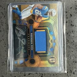 Brenden Rice Auto Football Card 