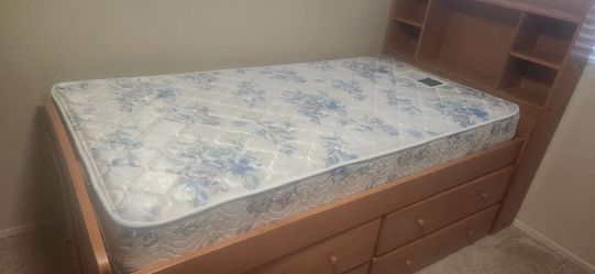 Twin bed & tall night stand