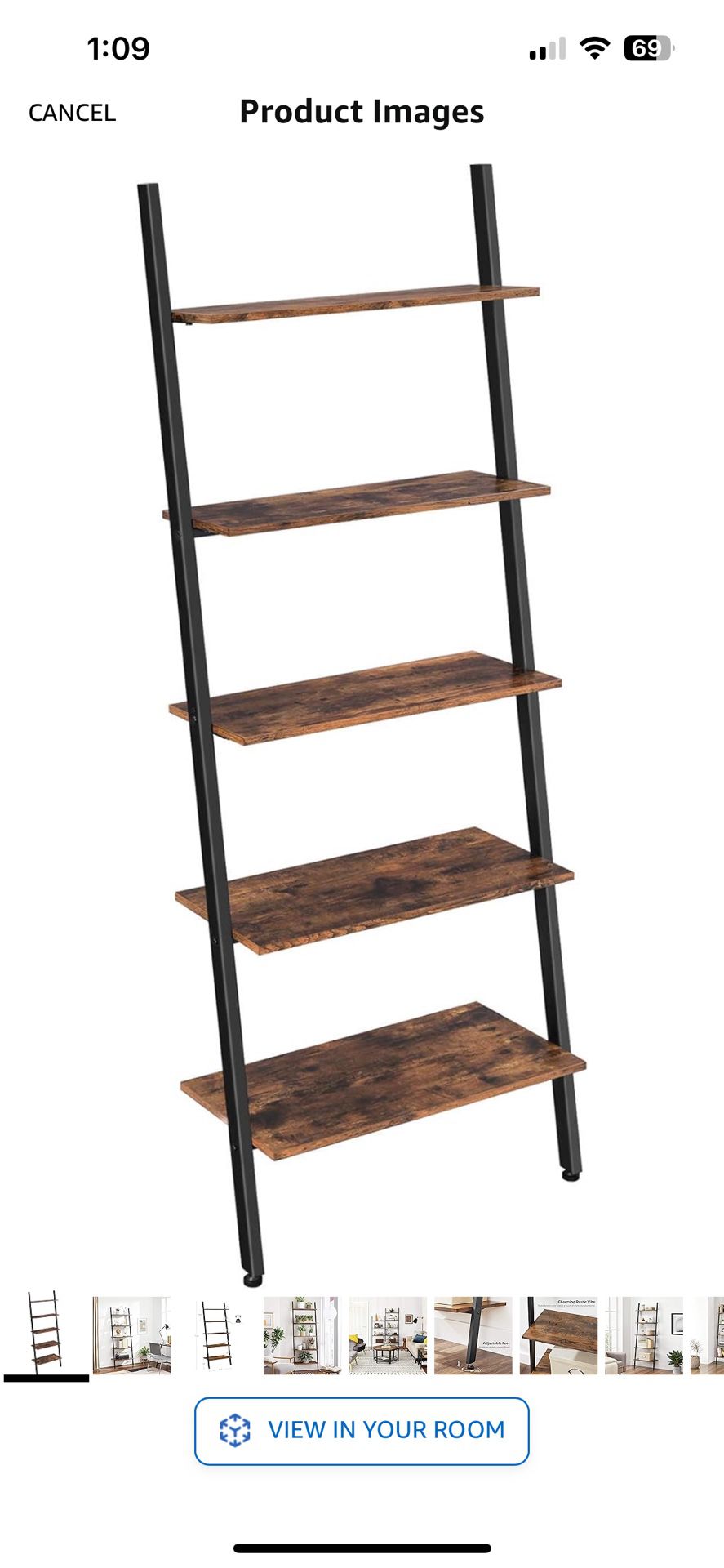 2 Ladder Bookshelves Shelf