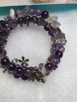 Amethyst wrap bracelet. Small