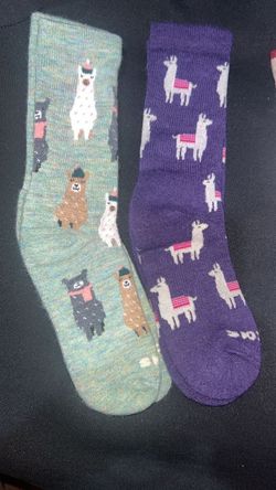 Llama Print Crew Socks – 2 Pairs