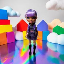 14-inch Rainbow Surprise Rainbow High Amethyst Rae Doll Complete Outfit W/ Shoes. Doll Only. This item is a Poopsie Rainbow Surprise Doll, specificall
