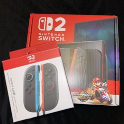 Nintendo Switch 2 Mario Kart Bundle + Bonus Controllers