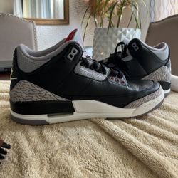 Size 10 Jordan 3 Black Cement Reimagined No Box