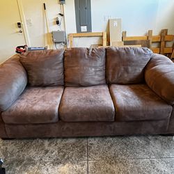 Brown Microfiber Couch