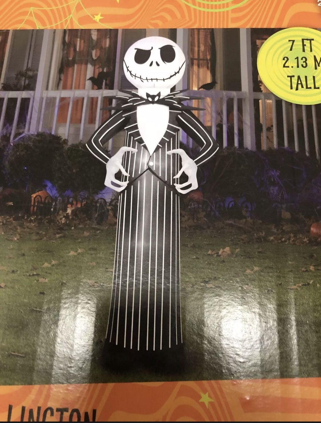 HALLOWEEN JACK SKELLINGTON NIGHTMARE BEFORE CHRISTMAS  INFLATABLE AIRBLOWN 7 FT
