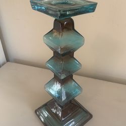 Colored Glass Candle Holder Decor