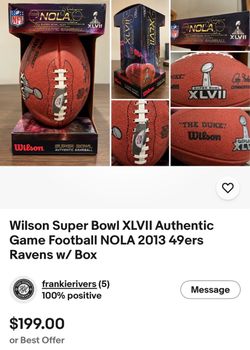 Wilson Super Bowl XLVII Authentic Game Football