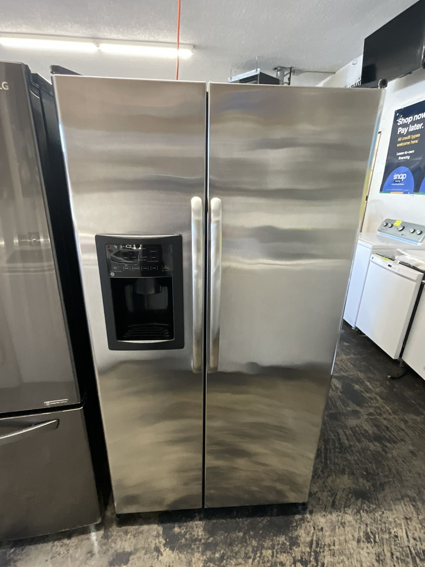 GE Stainless Steel Side By Side Refrigerator
