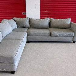 Gray L shaped Sectional Couch Can Deliver Pet Friendly