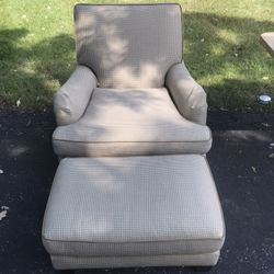 Beautiful Crate & Barrel Chair And Ottoman