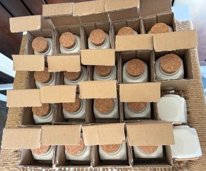 Set of 20 ceramic spice/craft jars, new