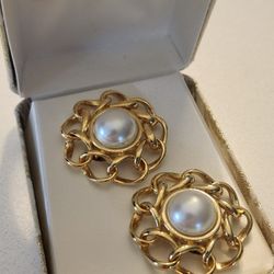 Vintage Marvell Faux Pearl Clip-On Earrings - New in Box