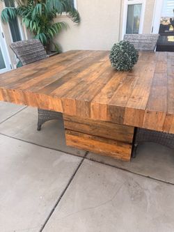 Large Rustic Reclaimed Wood indoor/outdoorDining Table MAKE OFFER!
