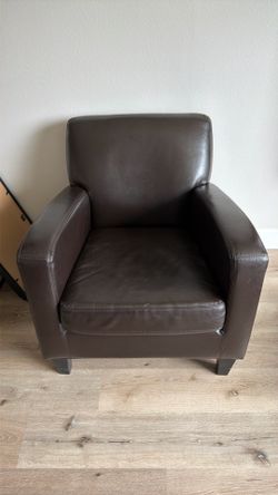 Brown Faux leather chair