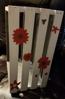 Wooden crate, painted