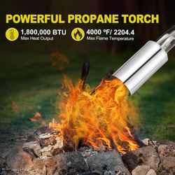 (New in Box) Propane Weed Torch Kit - 1,800,000 BTU with 10ft Hose & Flame Control