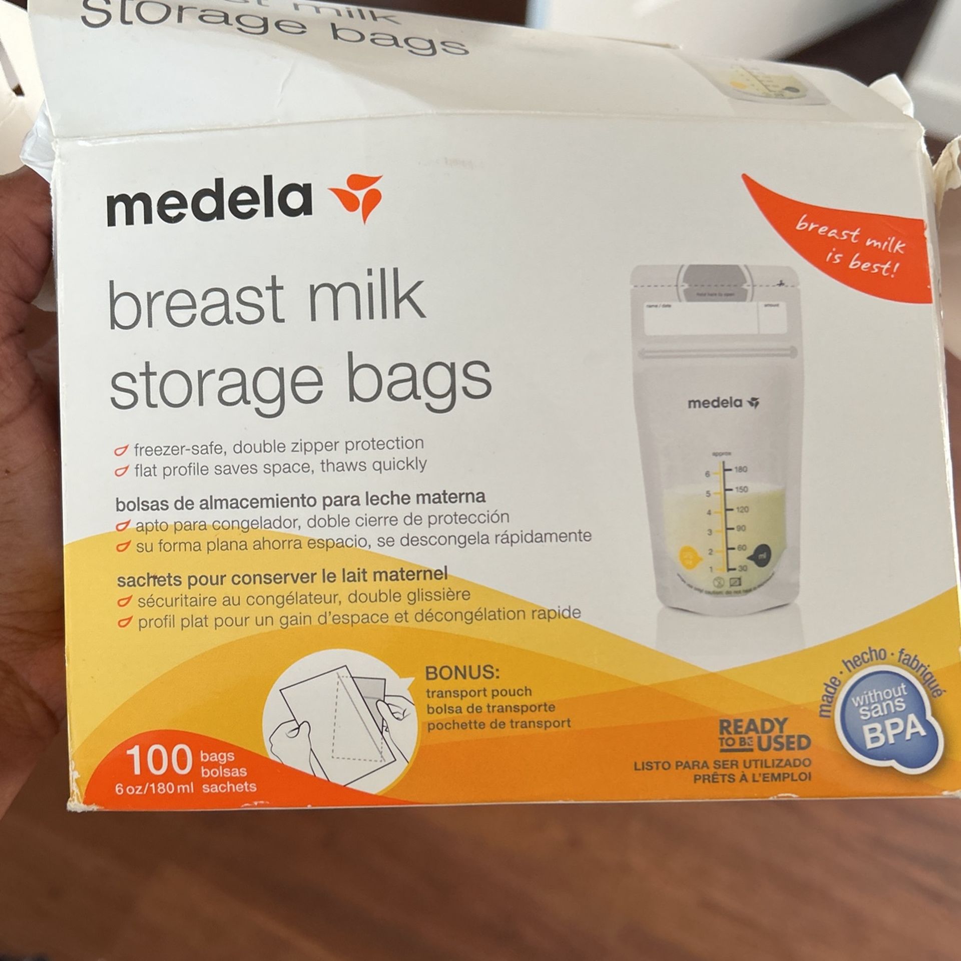 Unused Breast Milk Storage Bag
