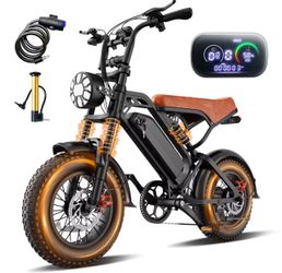 Electric Mini e-Bike, 16x4.0(Fat Tire), 11ah Battery, 20mph Top Speed, 5speed Pedal Assist, 7 Speed Shimano