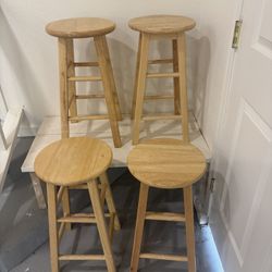 Wooden Barstools(4)