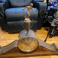 Seth Thomas Bowling Trophy Clock. All Brass