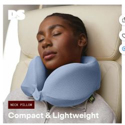 Popsugar Travel Neck Pillow - Lightweight Memory Foam Neck Pillow for Sleeping and Traveling