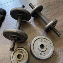 40 Lbs steel Dumbbell Weights Kit - new, open box