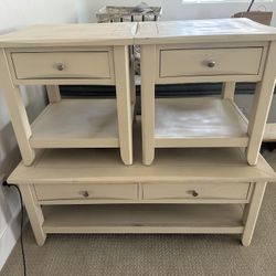 (1) Coffee Table & (2) End Tables