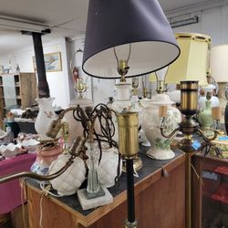 Vintage Lamps And Lamp Shades 