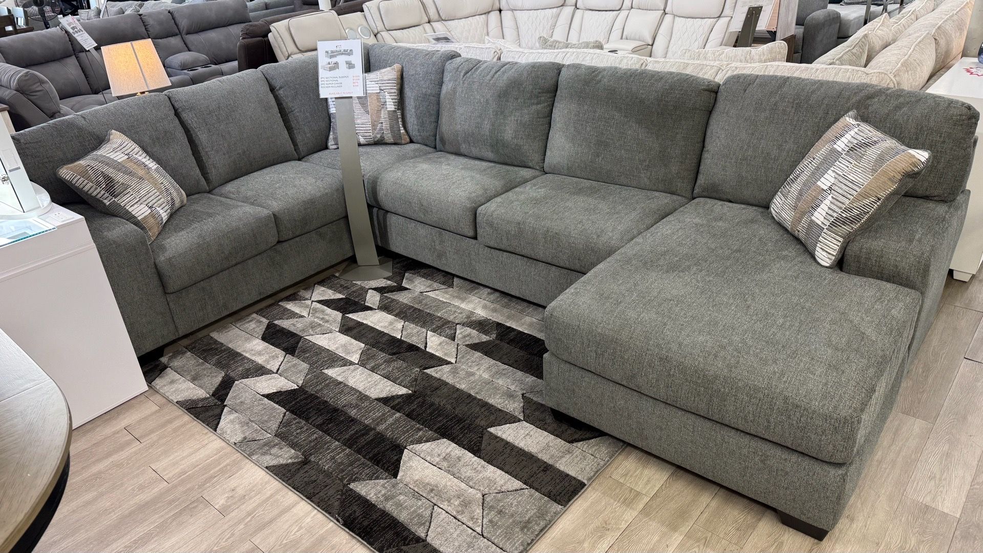 Grey 3Pc Sectional